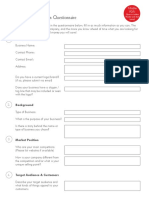 Logo Questionnaire Form Fillable