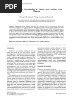 Sulfonamides Determination in Chicken Meat Products From Malaysia