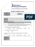 Student Feedback Form (ISTM)