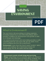 Saving Environment: Made By: Manthan Patel Class:9-C Roll No.-22