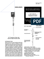 VLT 4-20 Ma Techni-Level Level Transducer Probes: Specifications, Applications, Service Instructions & Parts