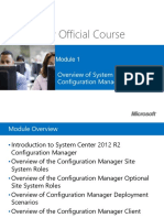 Microsoft Official Course: Overview of System Center 2012 R2 Configuration Manager