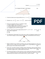 Ejercicios Trigonometría