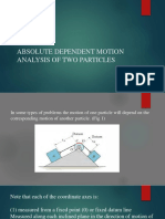 Absolute Dependent Motion Analysis of Two Particles