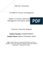 Theories of Management Assignment 1