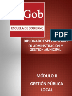 Diplomado en Administración y Gestión Municipal - Segundo Módulo