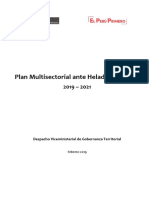 Plan Multisectorial Ante Heladas y Friaje 2019 - 2021