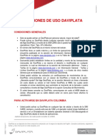 Términos y Condicones de Uso DaviPlata 04032019 PDF