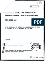 4 Dtic: Reliability and Life Prediction Methodology M60 Torsion Bars