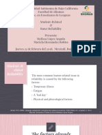 Student-Related and Rater Reliability