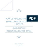 Plan de Negocio para Una Empresa Procesadora de Lácteos