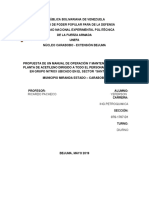 Manual Planta de Acetileno Santo Tomas