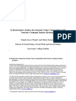 Draft Is Restorative Justice For Sexual Crime Compatible With Various Criminal Justice Systems