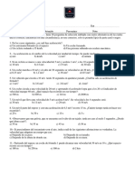 Prueba de Física Segundo Medio