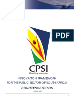 Innovation Framework For The Public Sector of South Africa: Conference Edition