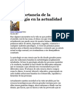 La Importancia de La Psicología en La Actualidad