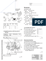 Unit Test 5 A: Name: Class: Grammar Vocabulary