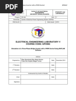 Electrical Engineering Laboratory V Course Code: Epo662: Simulation of Three-Phase Inverter With A PWM Control EPO662