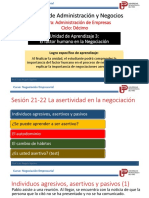 Unidad 3 - Sesion 21-22 La Asertividad en La Negociación