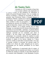 Reseña Sobre La Batalla de Santa Ines