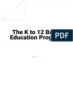 The K To 12 Basic Education Program - Official Gazette of The Republic of The Philippines