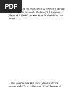 Math Lesson Word Problem