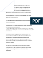 El Movimiento Del Desarrollo Organizacional Surgió A Partir de 1962