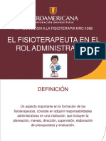 Fisioterapia Rol Administrativo