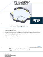How To Create Family Table in Creo 3.0