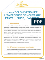 Bac La Decolonisation Et L Emergence de Nouveaux Etats L Algerie Et L Inde Histoire Tpro Simoes