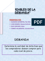 Variables de Demanda