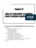 Chapter-IV Role of Parliament in Foreign Policy Decision Making in India