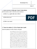 French Weekend Worksheet - 2