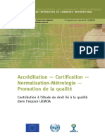 Accreditation Certification Normalisation Metrologie Promotion de La Qualite PDF