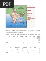 Chapter 1 India: Size and Location - Geography - Class IX (9th) CBSE - Solved Exercises