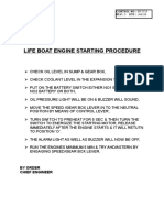 Life Boat Engine Starting Procedure