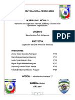 Aplicacion A La Legislacion Mercantil Laboral y Aduanera A Las Operaciones Empresariales