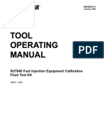 Tool Operating Manual Tool Operating Manual: 9U7840 Fuel Injection Equipment Calibration Fluid Test Kit