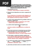 Preguntas para El Examen de Conducir. CLASE AI