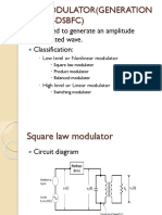 Am Modulator (Generation of Am-Dsbfc) : It Is Used To Generate An Amplitude Modulated Wave. Classification