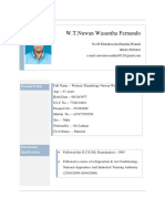 W.T.Nuwan Wasantha Fernando: Personal Profile