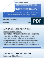 Media and Information Literacy (Mil)