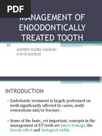 Management of Endodontically Treated Tooth