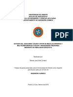 Estudio Del Equilibrio Líquido Vapor de Mezclas Binarias y Multicomponentes A Bajas y Moderadas Presiones Mediante Un Simulador Didáctico