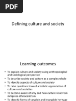 Defining Culture and Society