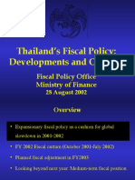 Thailand's Fiscal Policy: Developments and Outlook