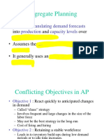 Aggregate Planning: Translating Demand Forecasts Production Capacity Levels