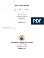 Format of Project Report (MCA - MSC - BTech)