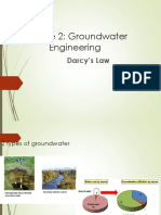 Lecture 2: Groundwater Engineering: Darcy's Law