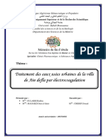 Traitement Des Eaux Usées Urbaines de Ain Defla Par L'électrocoagulation